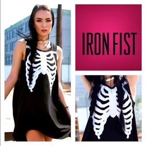 𝅺Iron Fist Bone In Trapeze Mini Dress